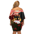 Personalised Dolphins Rugby ANZAC Day Off Shoulder Short Dress Last Post Poppy We Will Remember Them