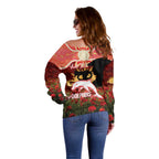 Personalised Dolphins Rugby ANZAC Day Off Shoulder Sweater Last Post Poppy We Will Remember Them