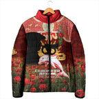 Personalised Dolphins Rugby ANZAC Day Padded Jacket Last Post Poppy We Will Remember Them