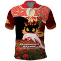 Personalised Dolphins Rugby ANZAC Day Polo Shirt Last Post Poppy We Will Remember Them