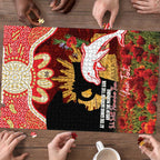 Personalised Dolphins Rugby ANZAC Day Puzzle Last Post Poppy We Will Remember Them