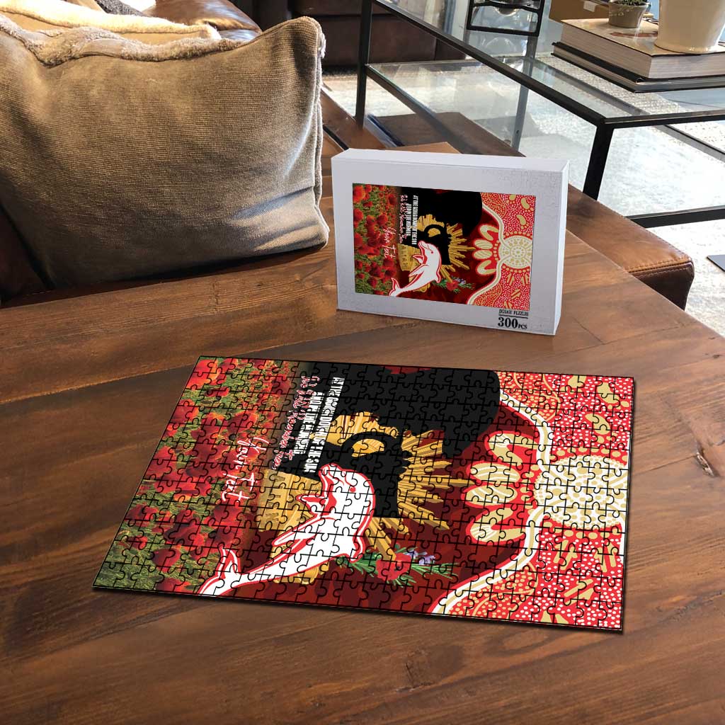 Personalised Dolphins Rugby ANZAC Day Puzzle Last Post Poppy We Will Remember Them