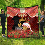 Personalised Dolphins Rugby ANZAC Day Quilt Last Post Poppy We Will Remember Them