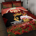 Personalised Dolphins Rugby ANZAC Day Quilt Bed Set Last Post Poppy We Will Remember Them
