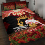 Personalised Dolphins Rugby ANZAC Day Quilt Bed Set Last Post Poppy We Will Remember Them