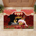 Personalised Dolphins Rugby ANZAC Day Rubber Doormat Last Post Poppy We Will Remember Them