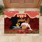 Personalised Dolphins Rugby ANZAC Day Rubber Doormat Last Post Poppy We Will Remember Them
