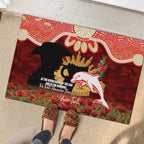 Personalised Dolphins Rugby ANZAC Day Rubber Doormat Last Post Poppy We Will Remember Them