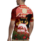 Personalised Dolphins Rugby ANZAC Day Rugby Jersey Last Post Poppy We Will Remember Them