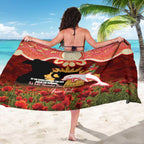 Personalised Dolphins Rugby ANZAC Day Sarong Last Post Poppy We Will Remember Them