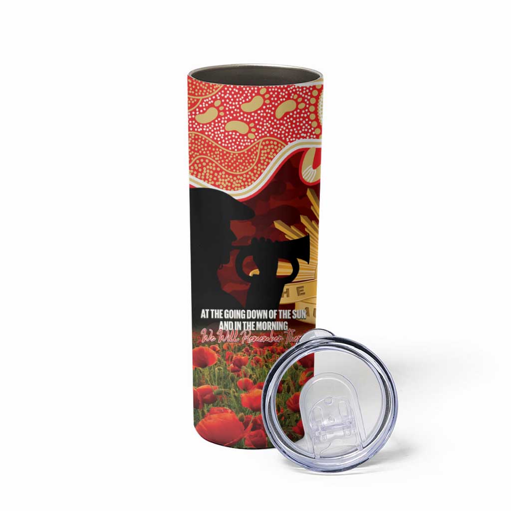 Personalised Dolphins Rugby ANZAC Day Skinny Tumbler Last Post Poppy We Will Remember Them