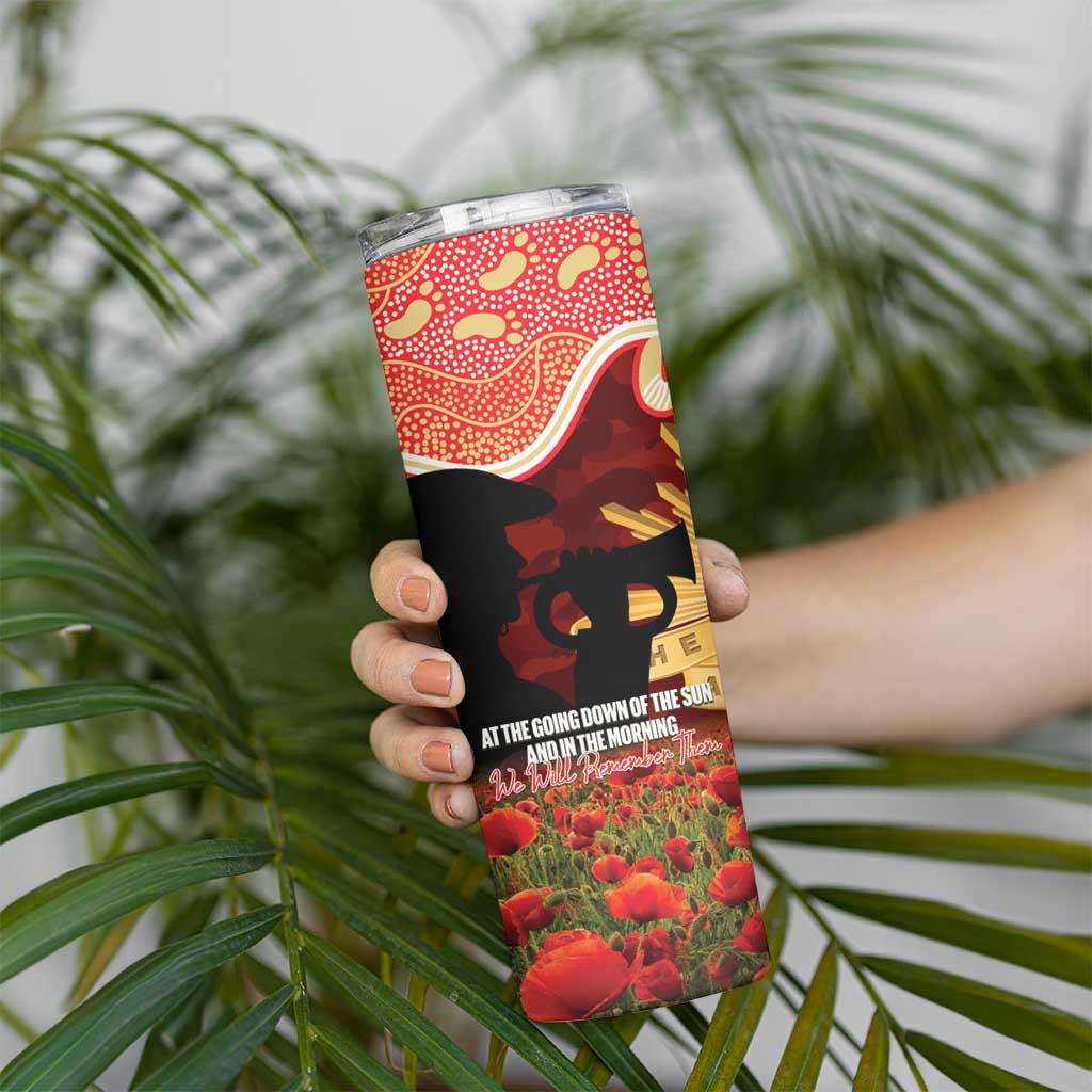 Personalised Dolphins Rugby ANZAC Day Skinny Tumbler Last Post Poppy We Will Remember Them