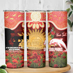 Personalised Dolphins Rugby ANZAC Day Skinny Tumbler Last Post Poppy We Will Remember Them