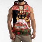 Personalised Dolphins Rugby ANZAC Day Sleeveless Hoodie Last Post Poppy We Will Remember Them