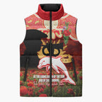 Personalised Dolphins Rugby ANZAC Day Sleeveless Puffer Jacket Last Post Poppy We Will Remember Them