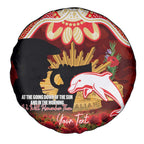 Personalised Dolphins Rugby ANZAC Day Spare Tire Cover Last Post Poppy We Will Remember Them