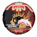 Personalised Dolphins Rugby ANZAC Day Spare Tire Cover Last Post Poppy We Will Remember Them