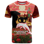 Personalised Dolphins Rugby ANZAC Day T Shirt Last Post Poppy We Will Remember Them