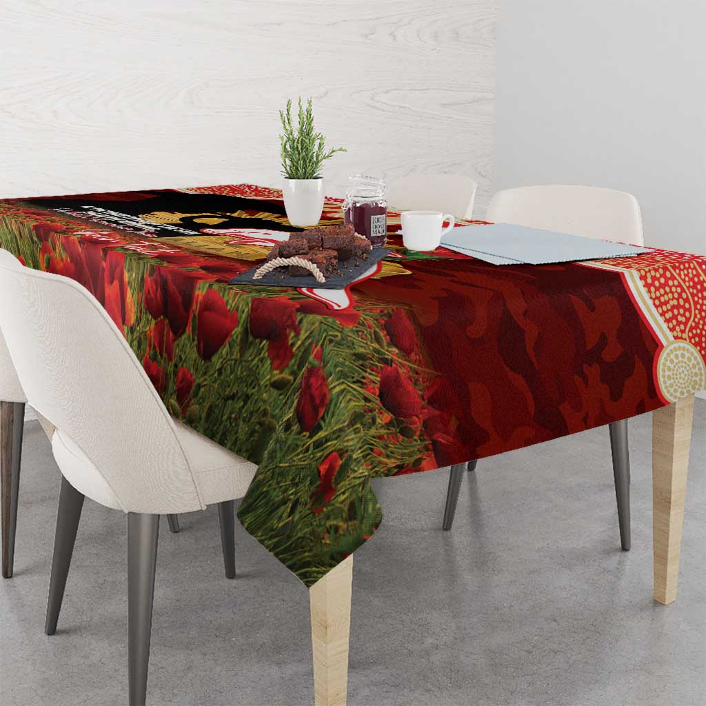 Personalised Dolphins Rugby ANZAC Day Tablecloth Last Post Poppy We Will Remember Them
