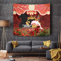 Personalised Dolphins Rugby ANZAC Day Tapestry Last Post Poppy We Will Remember Them