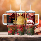 Personalised Dolphins Rugby ANZAC Day Tumbler With Handle Last Post Poppy We Will Remember Them