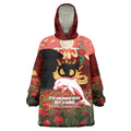 Personalised Dolphins Rugby ANZAC Day Wearable Blanket Hoodie Last Post Poppy We Will Remember Them