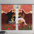 Personalised Dolphins Rugby ANZAC Day Window Curtain Last Post Poppy We Will Remember Them