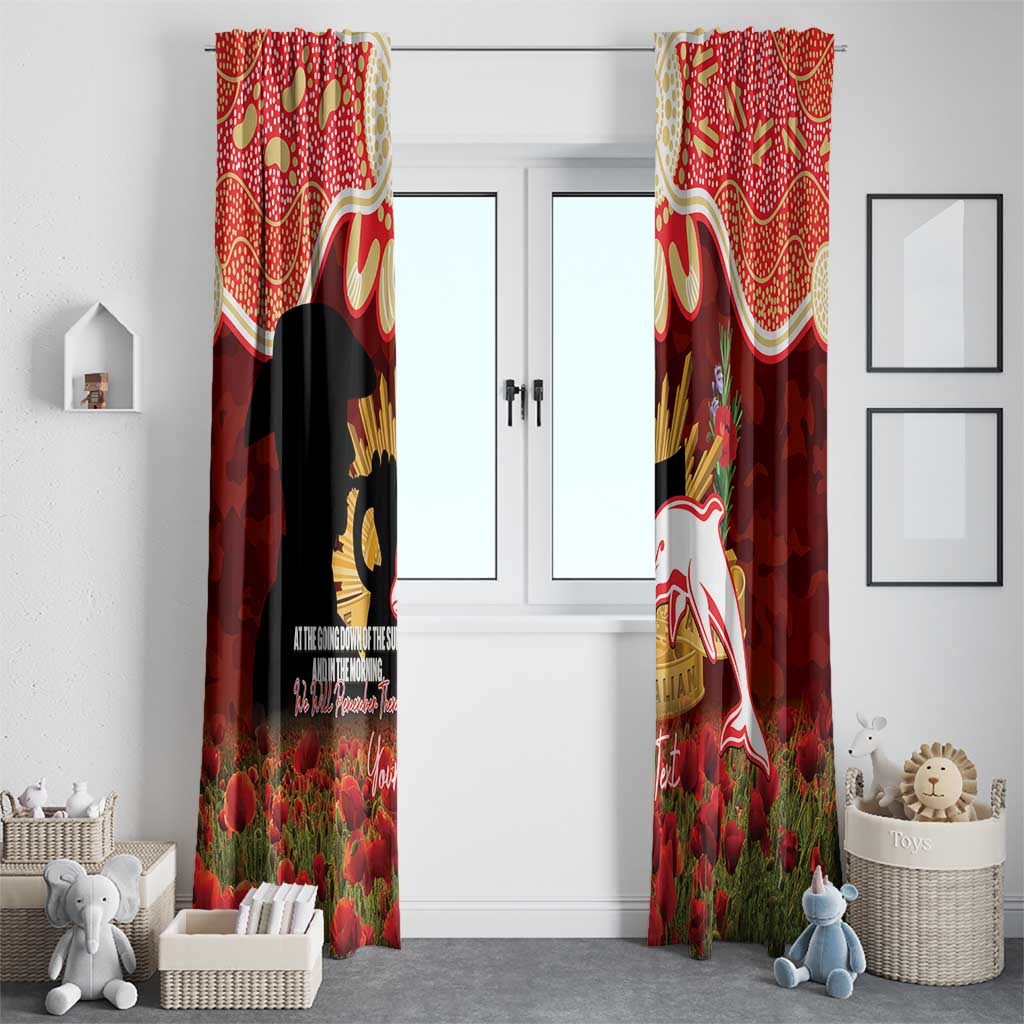 Personalised Dolphins Rugby ANZAC Day Window Curtain Last Post Poppy We Will Remember Them