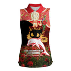 Personalised Dolphins Rugby ANZAC Day Women Sleeveless Polo Shirt Last Post Poppy We Will Remember Them