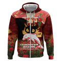 Personalised Dolphins Rugby ANZAC Day Zip Hoodie Last Post Poppy We Will Remember Them