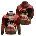 Personalised Dolphins Rugby ANZAC Day Zip Hoodie Last Post Poppy We Will Remember Them