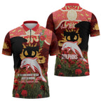 Personalised Dolphins Rugby ANZAC Day Zipper Polo Shirt Last Post Poppy We Will Remember Them