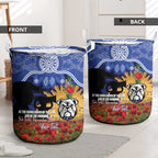Personalised Bulldogs Rugby ANZAC Day Laundry Basket Last Post Poppy We Will Remember Them