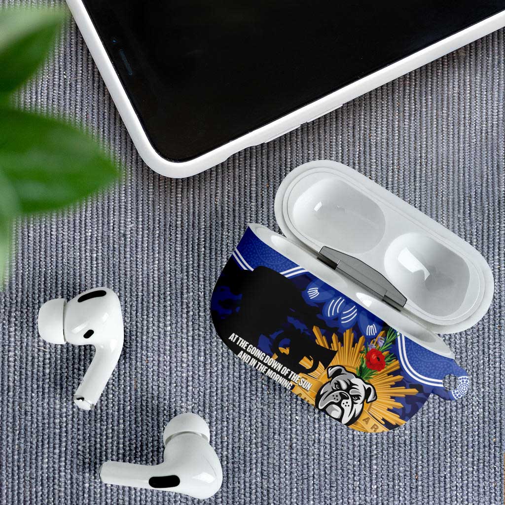 Personalised Bulldogs Rugby ANZAC Day AirPods Case Last Post Poppy We Will Remember Them