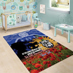 Personalised Bulldogs Rugby ANZAC Day Area Rug Last Post Poppy We Will Remember Them