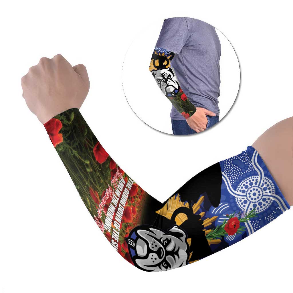 Personalised Bulldogs Rugby ANZAC Day Arm Sleeves Last Post Poppy We Will Remember Them