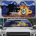 Personalised Bulldogs Rugby ANZAC Day Auto Sun Shade Last Post Poppy We Will Remember Them