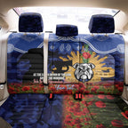 Personalised Bulldogs Rugby ANZAC Day Back Car Seat Cover Last Post Poppy We Will Remember Them