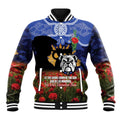 Personalised Bulldogs Rugby ANZAC Day Baseball Jacket Last Post Poppy We Will Remember Them