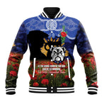 Personalised Bulldogs Rugby ANZAC Day Baseball Jacket Last Post Poppy We Will Remember Them