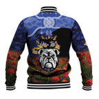 Personalised Bulldogs Rugby ANZAC Day Baseball Jacket Last Post Poppy We Will Remember Them