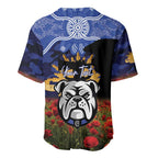 Personalised Bulldogs Rugby ANZAC Day Baseball Jersey Last Post Poppy We Will Remember Them