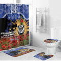 Personalised Bulldogs Rugby ANZAC Day Bathroom Set Last Post Poppy We Will Remember Them