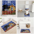 Personalised Bulldogs Rugby ANZAC Day Bathroom Set Last Post Poppy We Will Remember Them