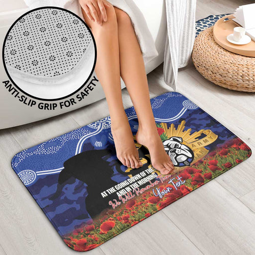Personalised Bulldogs Rugby ANZAC Day Bathroom Set Last Post Poppy We Will Remember Them