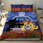Personalised Bulldogs Rugby ANZAC Day Bedding Set Last Post Poppy We Will Remember Them