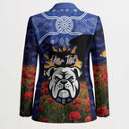 Personalised Bulldogs Rugby ANZAC Day Blazer Last Post Poppy We Will Remember Them