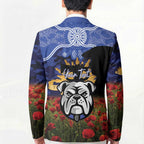Personalised Bulldogs Rugby ANZAC Day Blazer Last Post Poppy We Will Remember Them