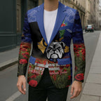 Personalised Bulldogs Rugby ANZAC Day Blazer Last Post Poppy We Will Remember Them