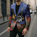 Personalised Bulldogs Rugby ANZAC Day Blazer Last Post Poppy We Will Remember Them